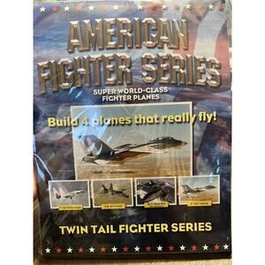 American Fighter Series Foam Plane Kit Builds 4 planes F18 F15 Military NEW